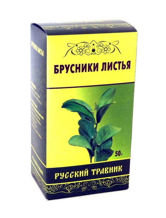 Брусники листья