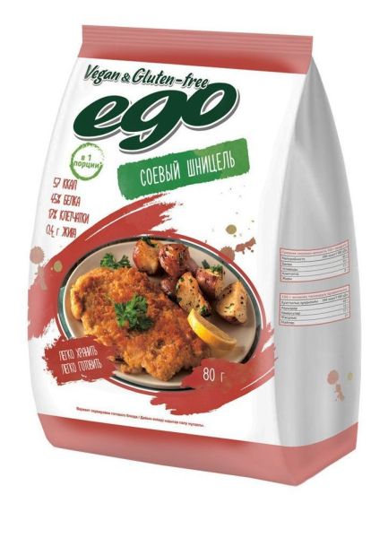 Изображение товара Соевое мясо Шницель Ego Veg&Gluten-free, 80г Соевое мясо Шницель Ego Veg&Gluten-free, 80г фотография