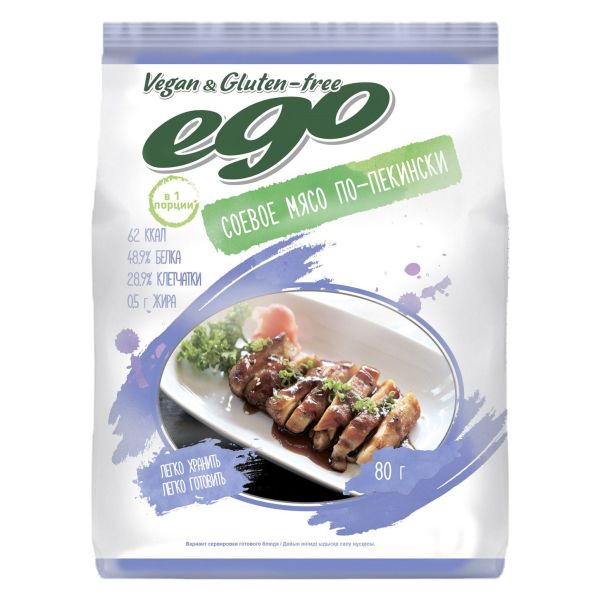 Изображение товара Соевое мясо по-пекински Ego Veg&Gluten-free, 80г Соевое мясо по-пекински Ego Veg&Gluten-free, 80г фотография