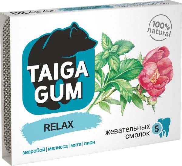 Изображение товара Смолка жевательная Taiga Gum Релакс Алтайский нектар 5шт Смолка жевательная Taiga Gum Релакс Алтайский нектар 5шт фотография
